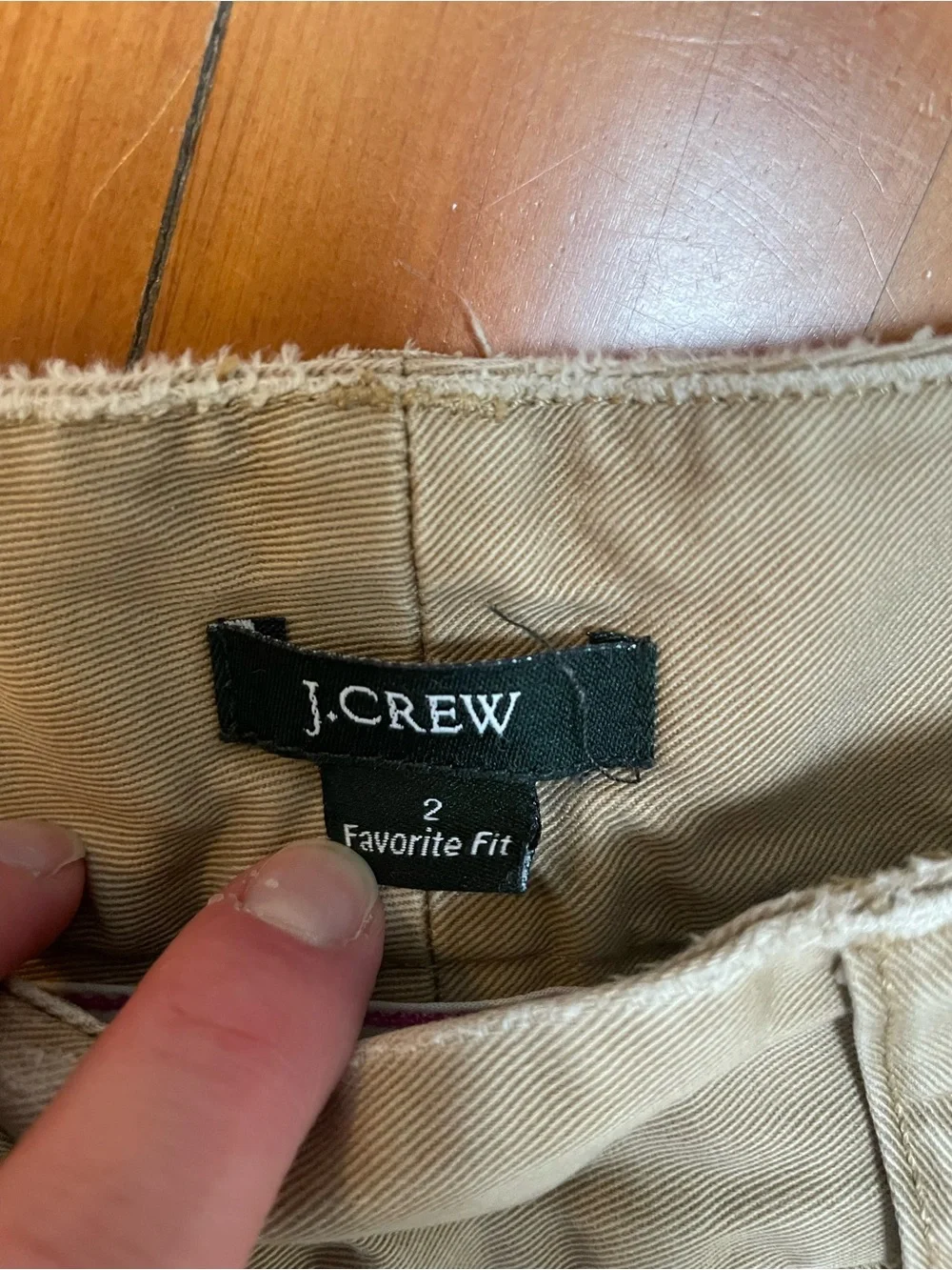 J Crew vintage flannel-lined khaki pants - size 2